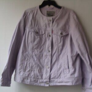 Levi's Women's Original Light Lavender Denim Jacket, Size Plus 1 XL
